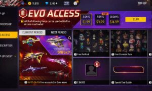 Free Fire Evo Access Uid Topup